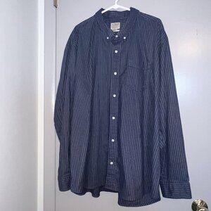 L.L. Bean Men's Comfort Stretch Oxford Shirt, Traditional Untucked Fit Size XXXL